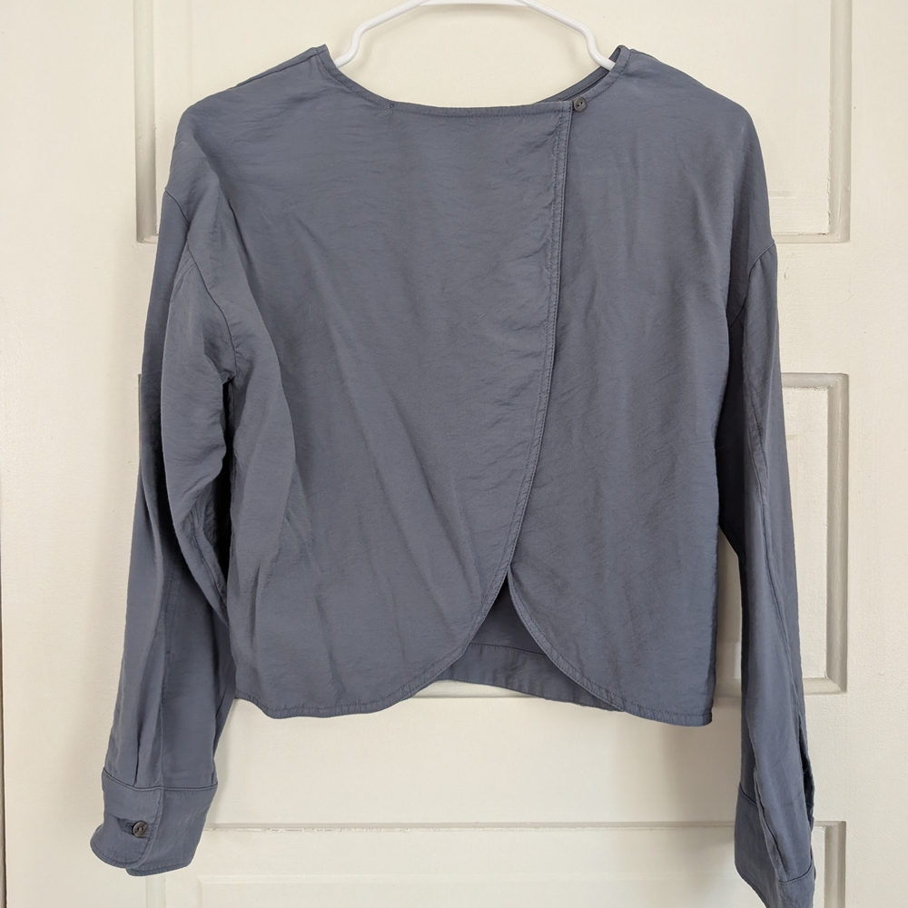 Madewell Slate Long Sleeve Top